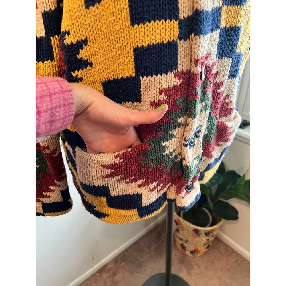 Ralph Lauren Denim & Supply Southwestern Cotton Woven Cardigan Sweater Size XL - Picture 7 of 11